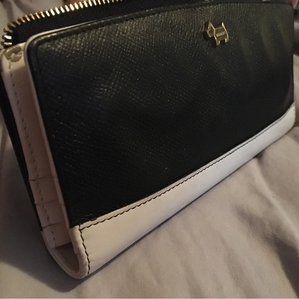 NWOT: RADLEY LONDON BLACK&WHITE LARGE BIFOLD MATINEE  WALLET-PURSE - Picture 6 of 8